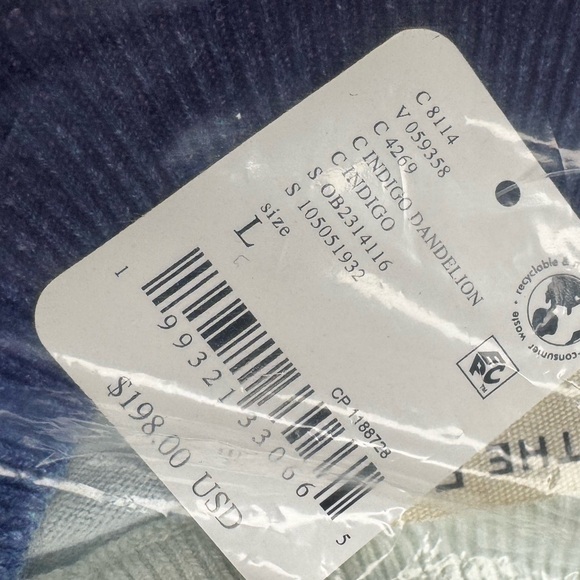 We The Free Nouvelle Pattern Pullover Indigo Dandelion Tie Dye Size L NWT - Picture 4 of 7